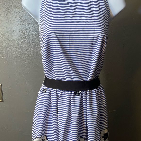 ELIZA J Women's Halter Fit and Flare Dress With Embroidered Flowers - Picture 14 of 16